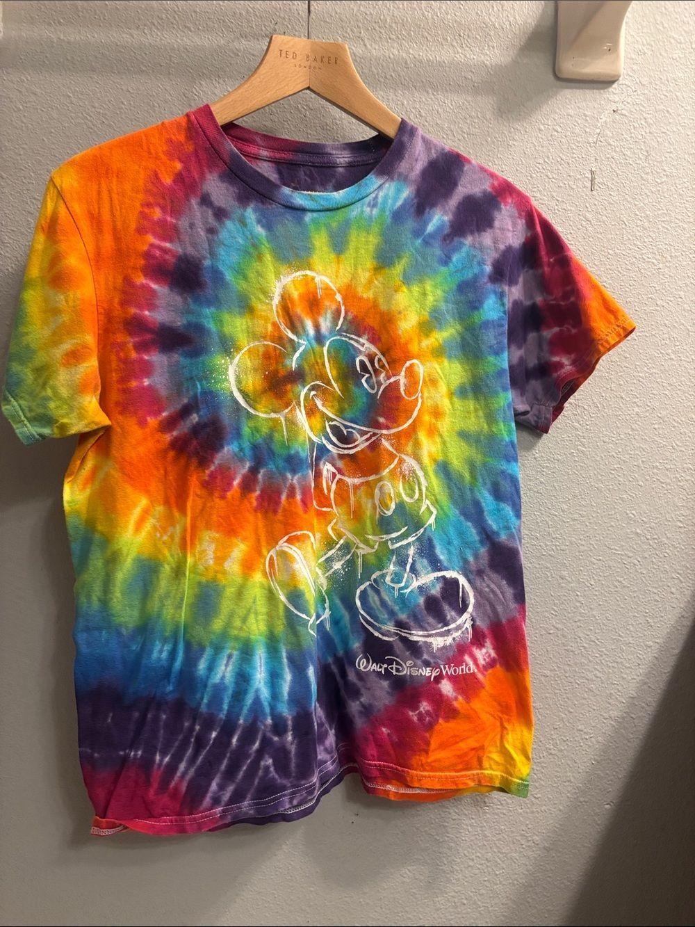Disney Rainbow Tie-Dye Mickey Mouse Short Sleeve Tee